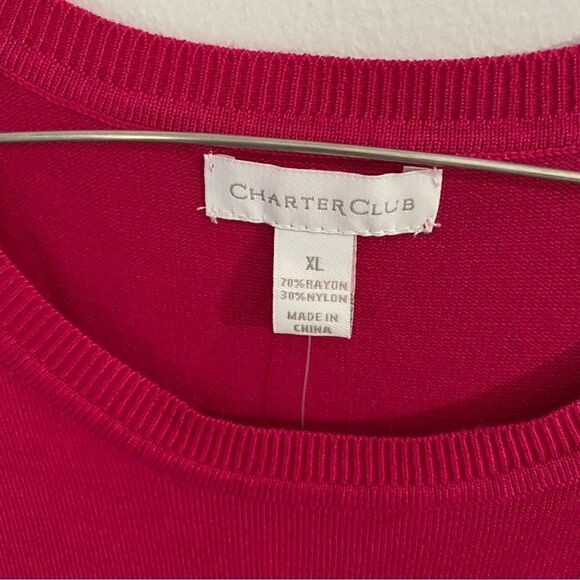 Charter Club Women’d Sleeveless Crew Neck Pink Sweater size XL - Picture 2 of 3